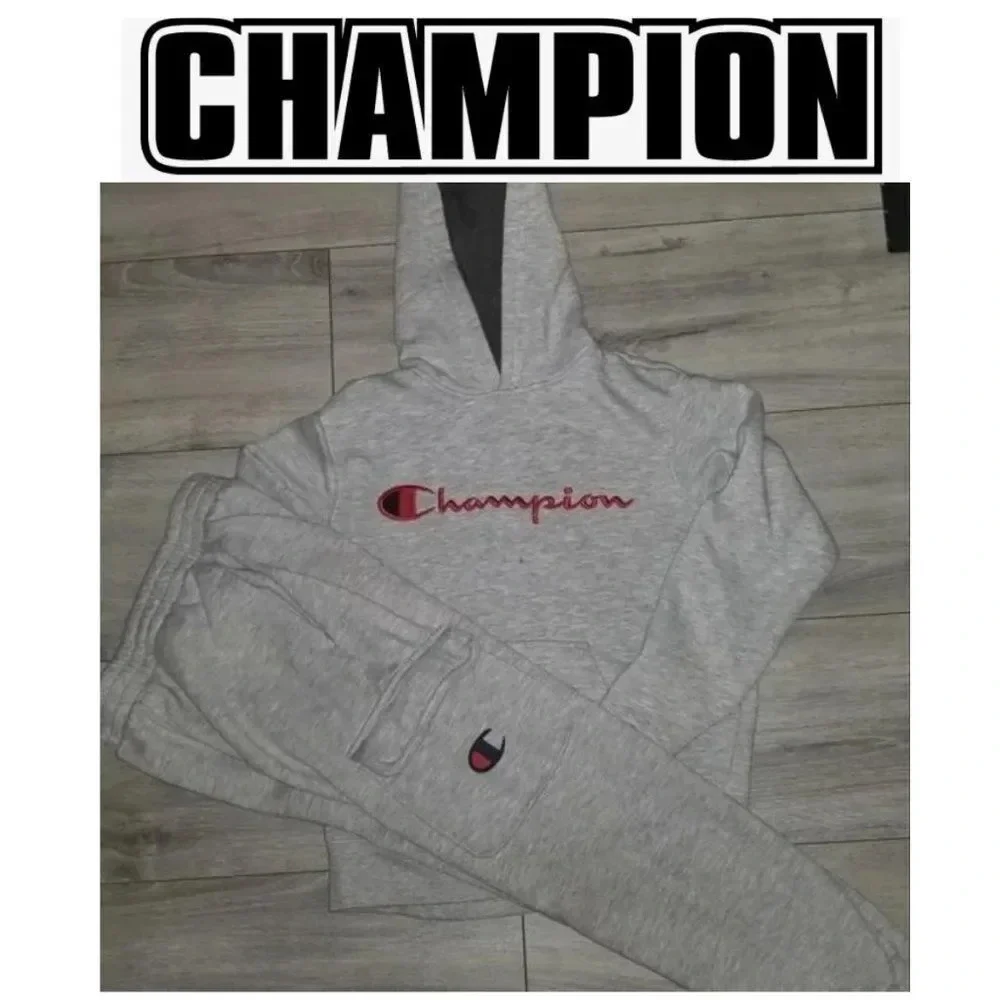 Boys Champion grey pullover & jogger M 10/12 grey